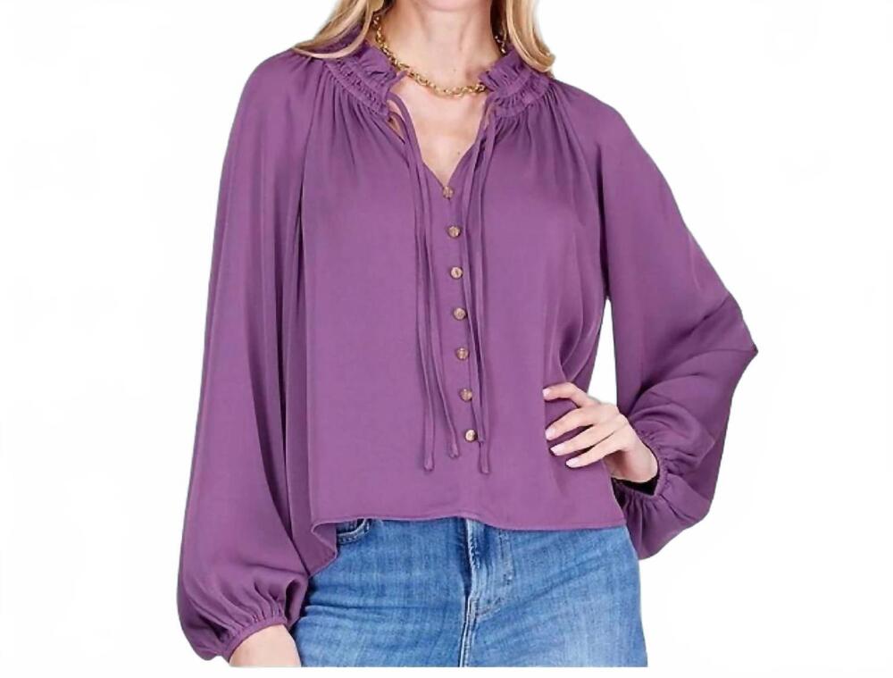 NEW JOY JOY whisper blouse in plum